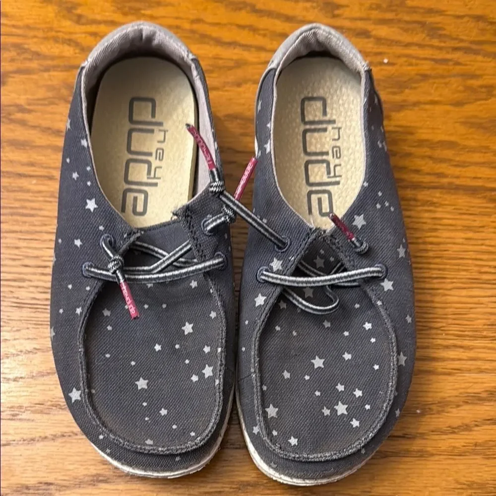 Hey Dude Black and Gray Moccasin Shoes